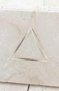 Long Celeste Triangle Necklace